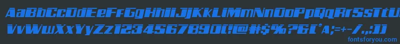 Galacticstormlaserital Font – Blue Fonts on Black Background