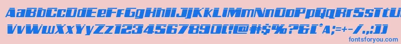 Galacticstormlaserital Font – Blue Fonts on Pink Background