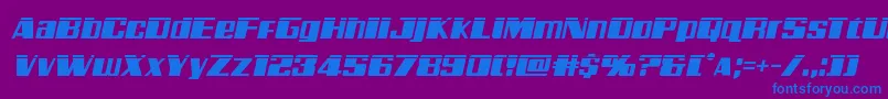 Galacticstormlaserital Font – Blue Fonts on Purple Background