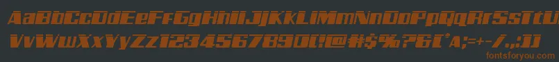 Galacticstormlaserital Font – Brown Fonts on Black Background