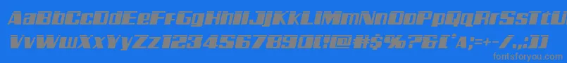 Galacticstormlaserital Font – Gray Fonts on Blue Background