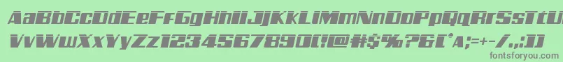 Galacticstormlaserital Font – Gray Fonts on Green Background