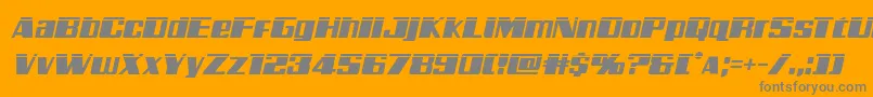 Galacticstormlaserital Font – Gray Fonts on Orange Background