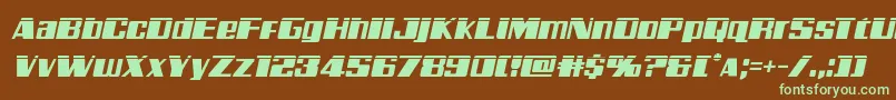Galacticstormlaserital Font – Green Fonts on Brown Background