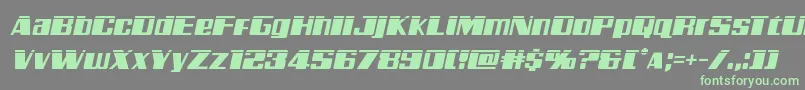 Galacticstormlaserital Font – Green Fonts on Gray Background