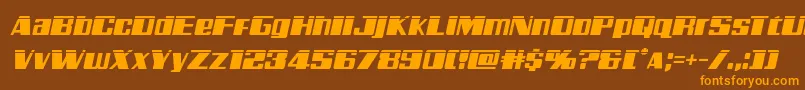 Galacticstormlaserital Font – Orange Fonts on Brown Background