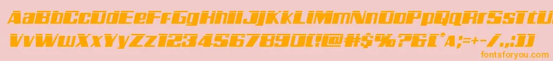 Galacticstormlaserital Font – Orange Fonts on Pink Background