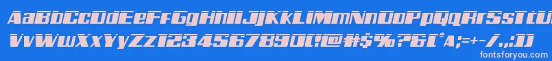 Galacticstormlaserital Font – Pink Fonts on Blue Background