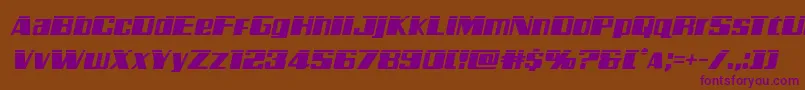 Galacticstormlaserital Font – Purple Fonts on Brown Background