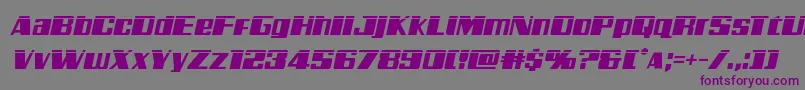 Шрифт Galacticstormlaserital – фиолетовые шрифты на сером фоне