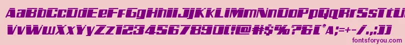 Galacticstormlaserital Font – Purple Fonts on Pink Background