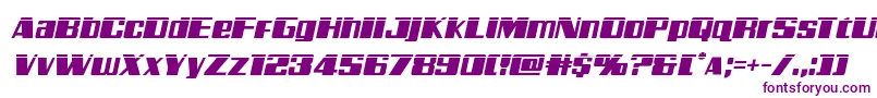 Galacticstormlaserital Font – Purple Fonts on White Background