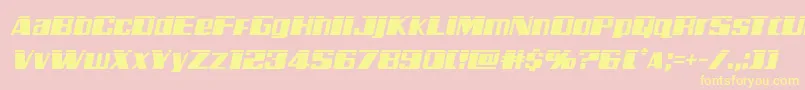 Galacticstormlaserital Font – Yellow Fonts on Pink Background