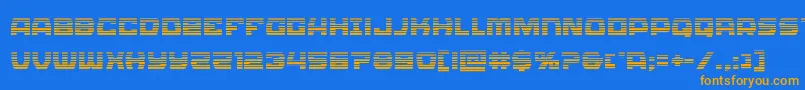 Olympiccarriergrad Font – Orange Fonts on Blue Background