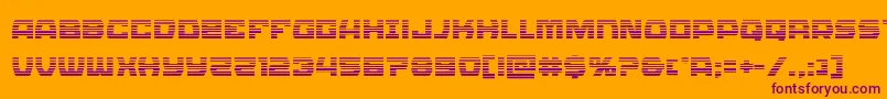 Olympiccarriergrad Font – Purple Fonts on Orange Background