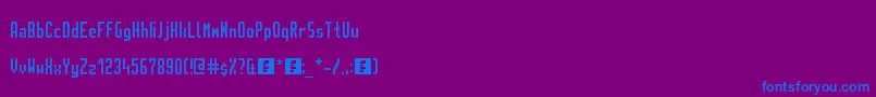 GvbMetroPid Font – Blue Fonts on Purple Background
