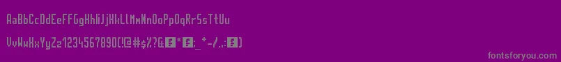 GvbMetroPid Font – Gray Fonts on Purple Background