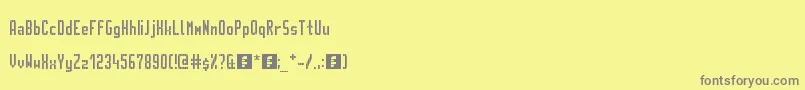 GvbMetroPid Font – Gray Fonts on Yellow Background