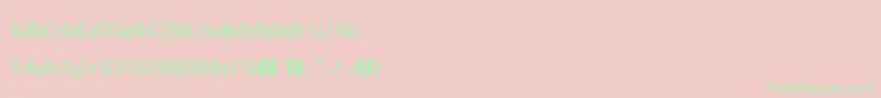 GvbMetroPid Font – Green Fonts on Pink Background