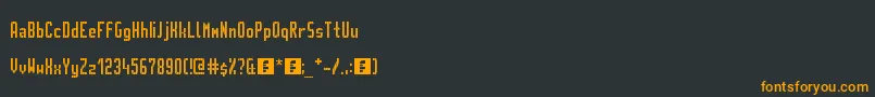 GvbMetroPid Font – Orange Fonts on Black Background