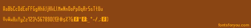 GvbMetroPid Font – Orange Fonts on Brown Background