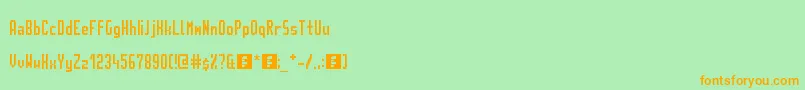 GvbMetroPid Font – Orange Fonts on Green Background