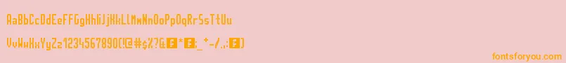 GvbMetroPid Font – Orange Fonts on Pink Background
