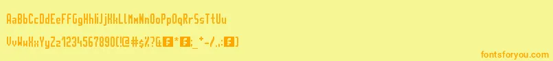 GvbMetroPid Font – Orange Fonts on Yellow Background