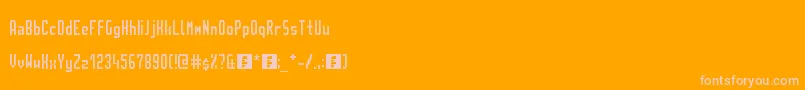 GvbMetroPid Font – Pink Fonts on Orange Background