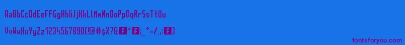 GvbMetroPid Font – Purple Fonts on Blue Background
