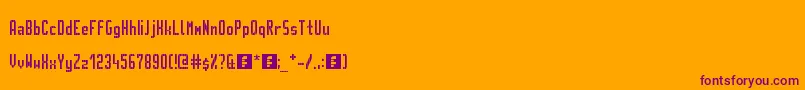 GvbMetroPid Font – Purple Fonts on Orange Background
