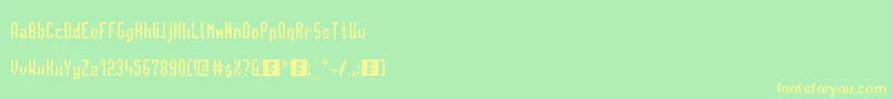 GvbMetroPid Font – Yellow Fonts on Green Background