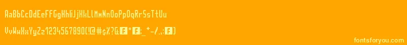 GvbMetroPid Font – Yellow Fonts on Orange Background