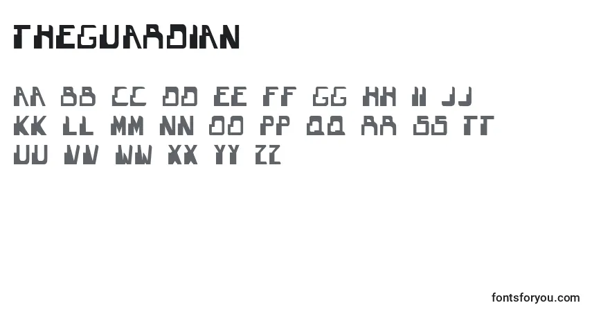 A fonte Theguardian – alfabeto, números, caracteres especiais