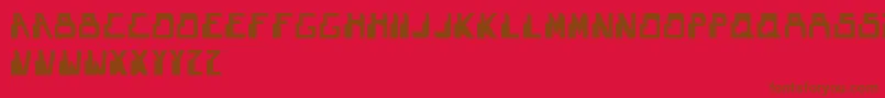 Theguardian-fontti – ruskeat fontit punaisella taustalla