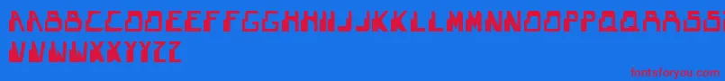 Theguardian Font – Red Fonts on Blue Background