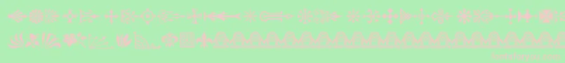 GothicextrasB Font – Pink Fonts on Green Background