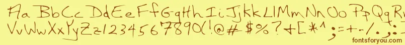 NassRegular Font – Brown Fonts on Yellow Background