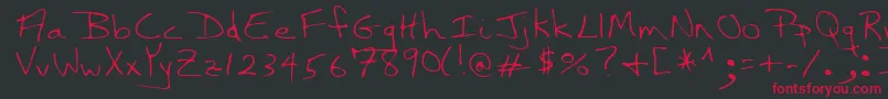 NassRegular Font – Red Fonts on Black Background