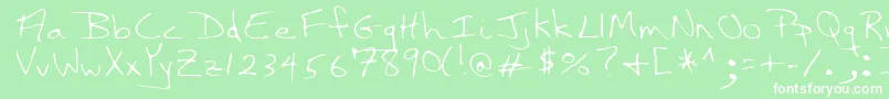 Police NassRegular – polices blanches sur fond vert