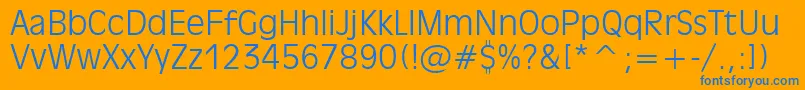 Incised901LightBt Font – Blue Fonts on Orange Background