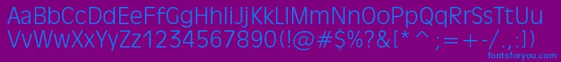 Incised901LightBt Font – Blue Fonts on Purple Background