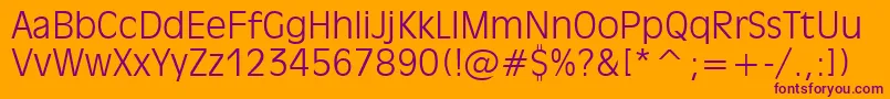 Incised901LightBt Font – Purple Fonts on Orange Background