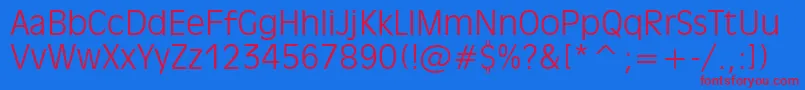 Incised901LightBt Font – Red Fonts on Blue Background