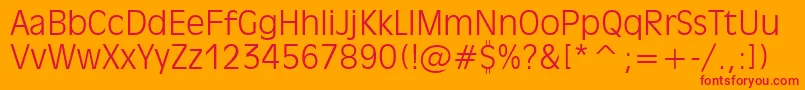 Incised901LightBt Font – Red Fonts on Orange Background