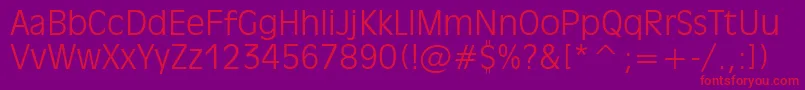 Incised901LightBt Font – Red Fonts on Purple Background