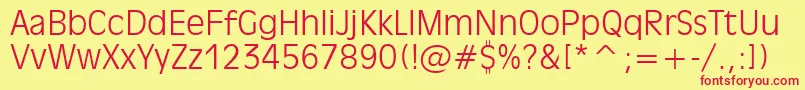 Incised901LightBt Font – Red Fonts on Yellow Background