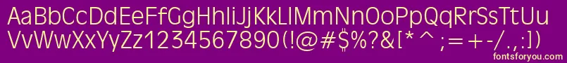 Incised901LightBt Font – Yellow Fonts on Purple Background