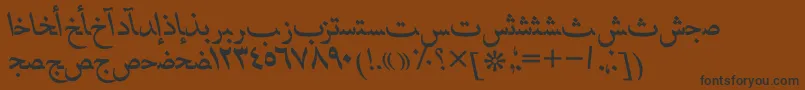 HafizarabicttItalic Font – Black Fonts on Brown Background