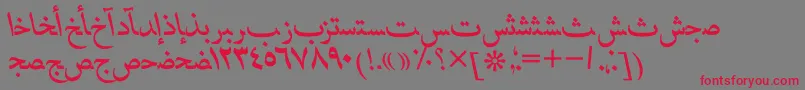 HafizarabicttItalic Font – Red Fonts on Gray Background
